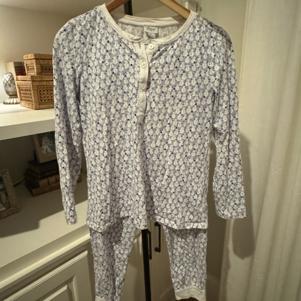 J. Crew Snowman Pajama Set - S Small